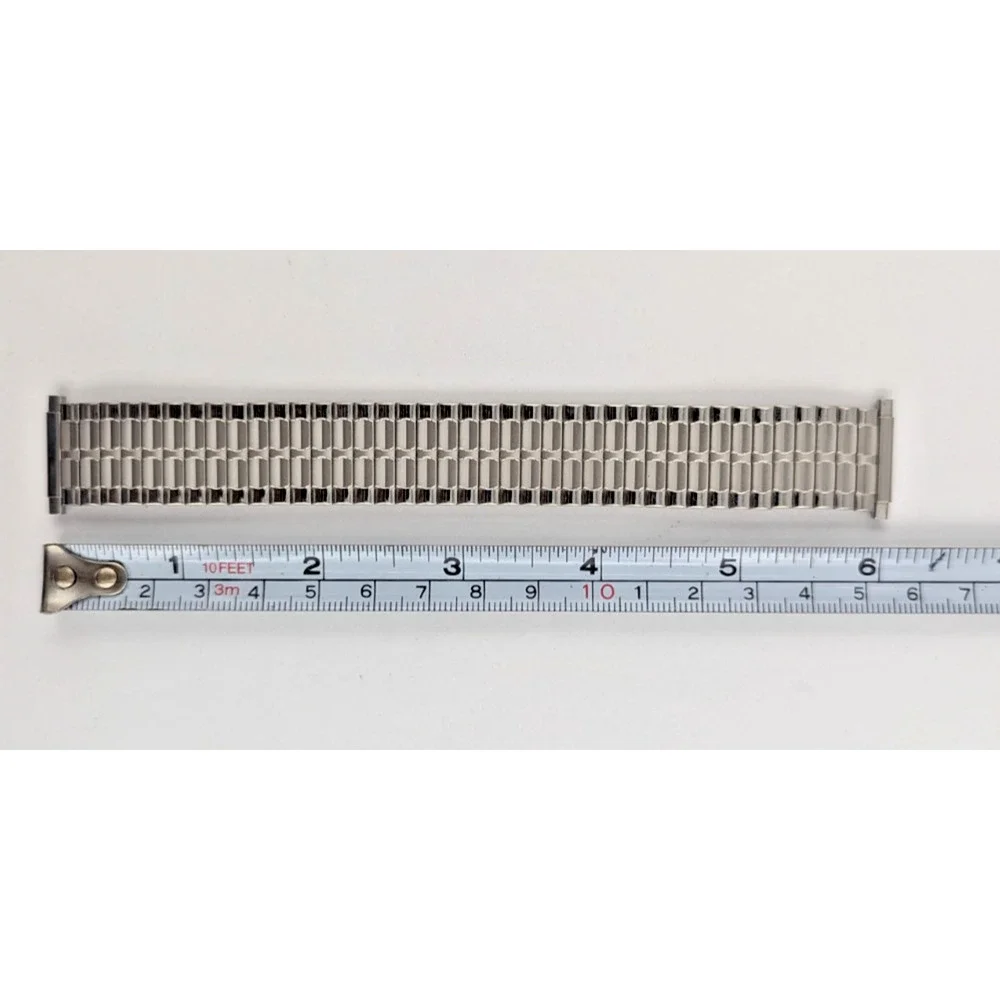 Speidel Silver Twist O Flex Stainless Steel Mens Watch Band